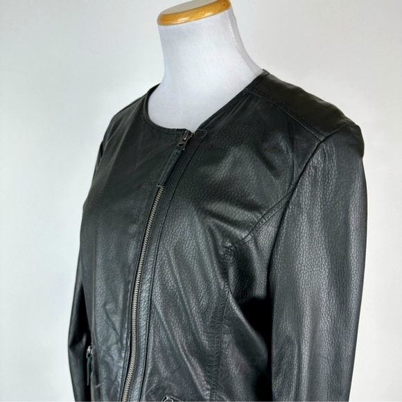 Lucky Lambskin Black Moto Jacket - Picture 8 of 10